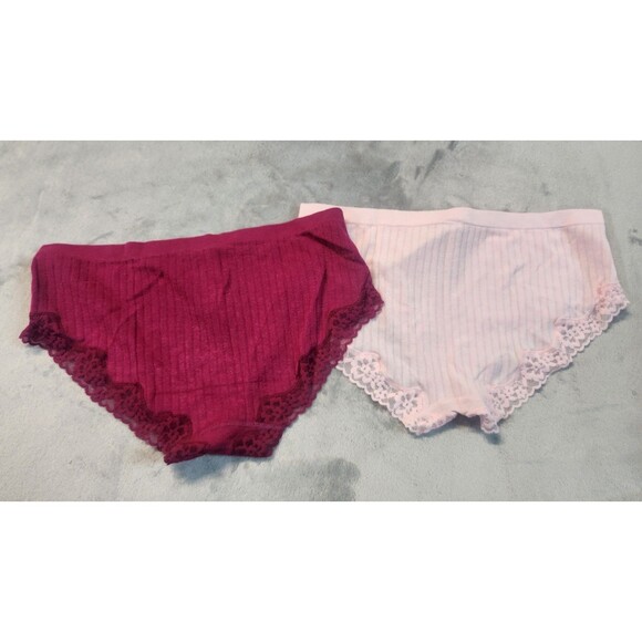 Victoria’s Secret Women's Size Medium Red/Pink 2 Pair Seamless Hiphugger Panty - Picture 7 of 8